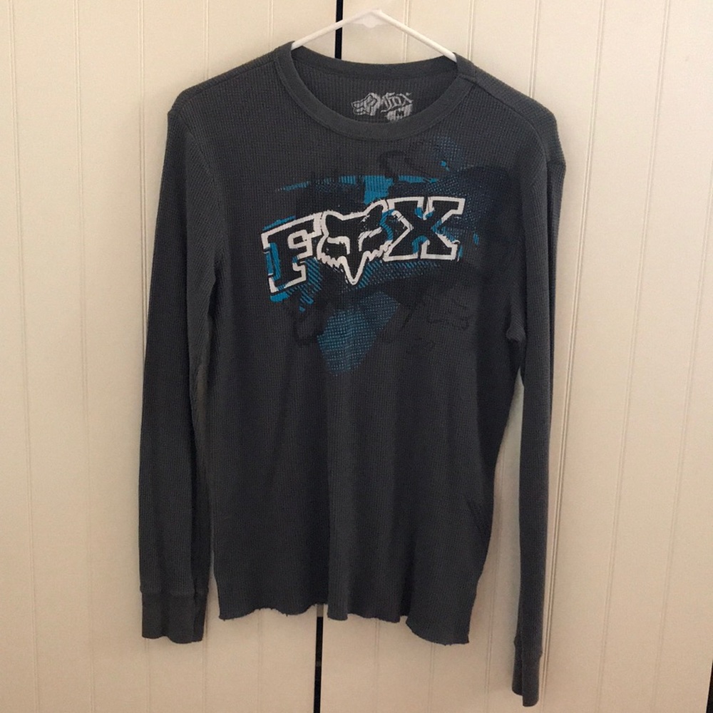 Fox Long-Sleeve Waffle Shirt